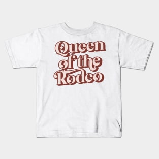 Queen Of The Rodeo // Retro Outlaw Country Fan Design Kids T-Shirt